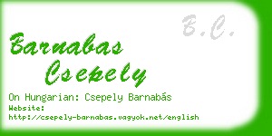 barnabas csepely business card