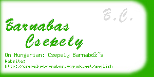 barnabas csepely business card